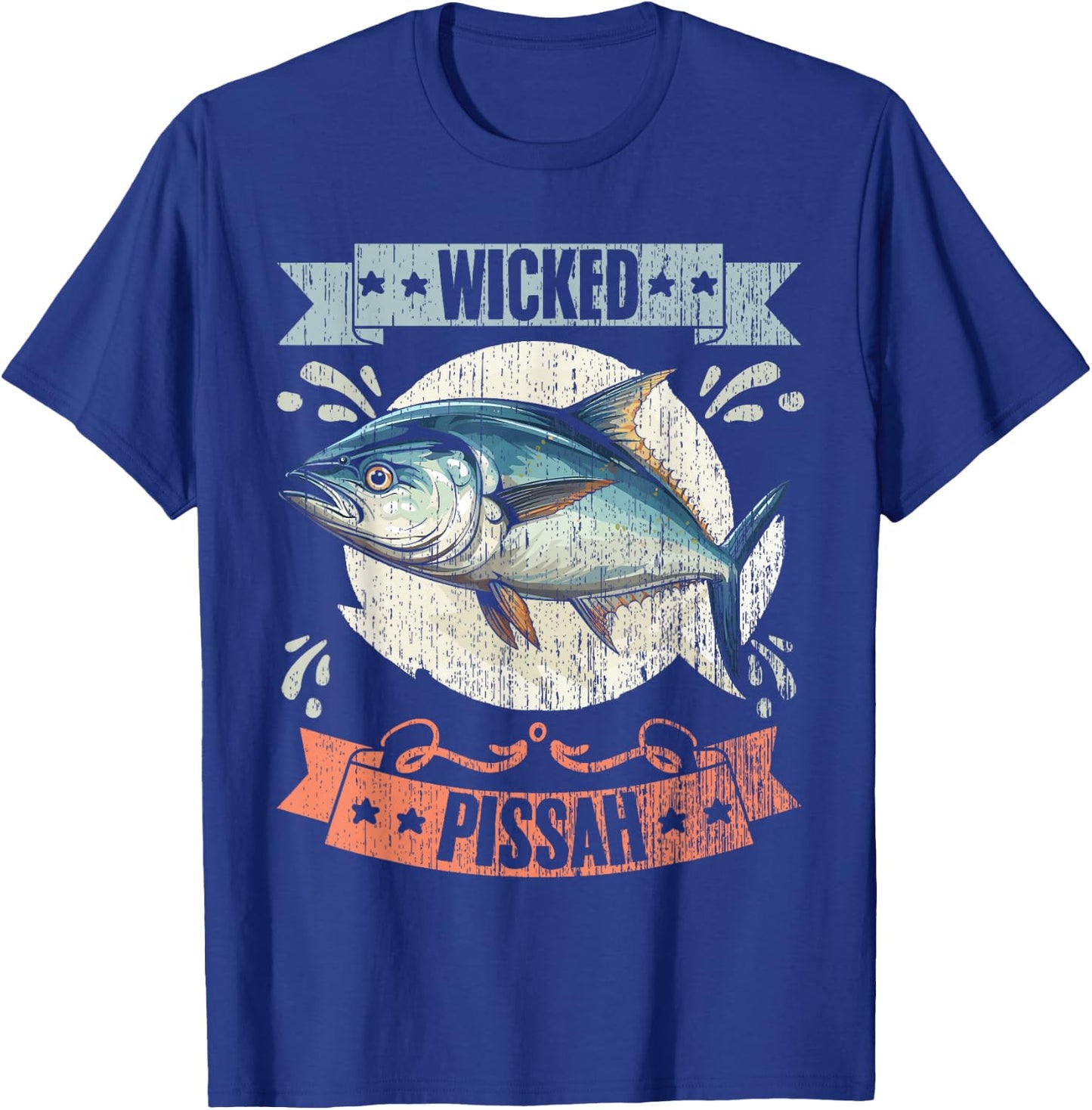 Wicked Pissah Retro Tuna Whisperer Tuna Fisherman Tuna Lover T-Shirt - T-Shirt | Royal
