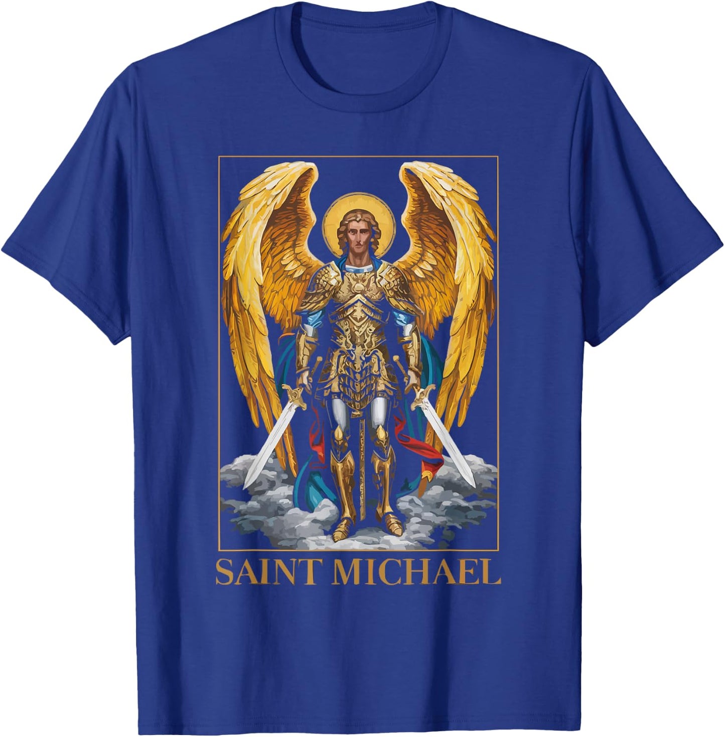 Archangel Catholic Religion Christianity Guardian Angel T-Shirt - T-Shirt | Royal