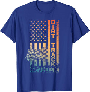 Cool Dirt Track Racing Art Women Dirt Racing Lover T-Shirt - T-Shirt | Royal