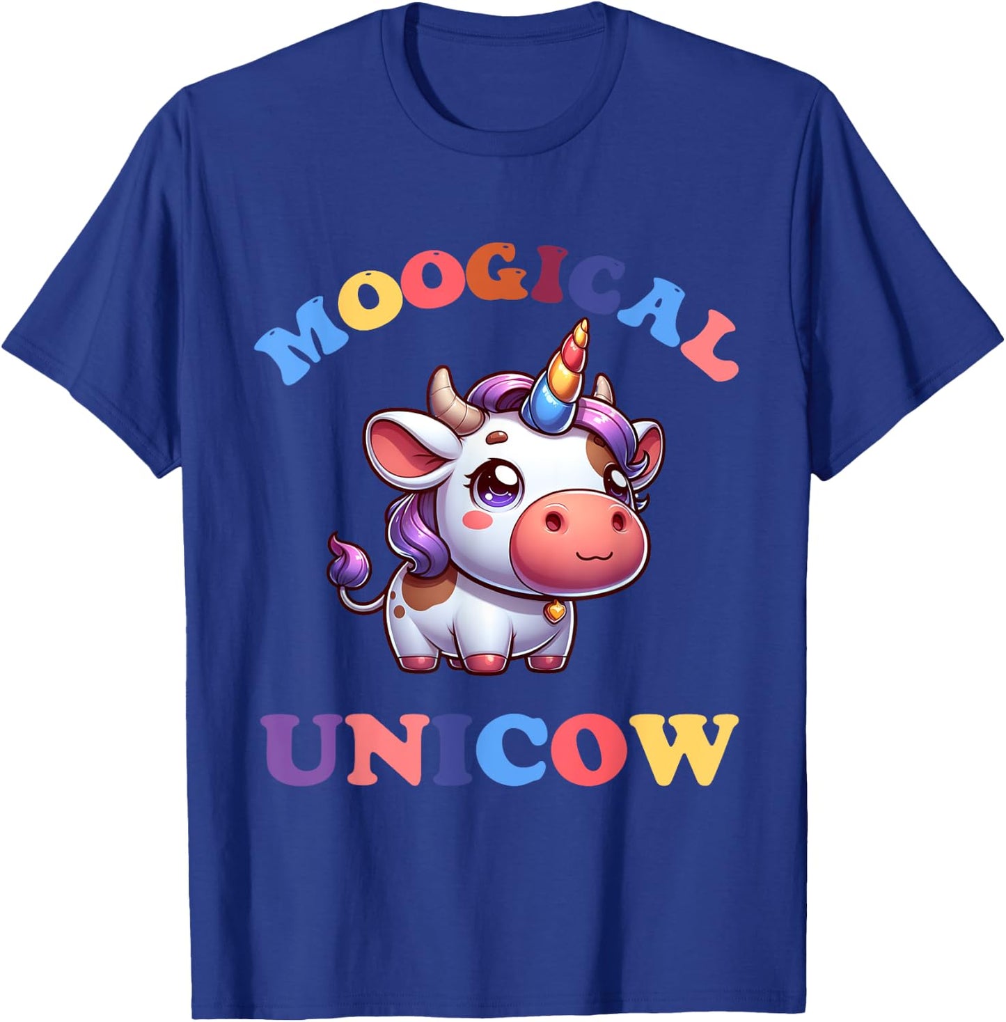 Moogical Unicow Funny Shirts Dairy Farmer Cattle Rancher T-Shirt - T-Shirt | Royal
