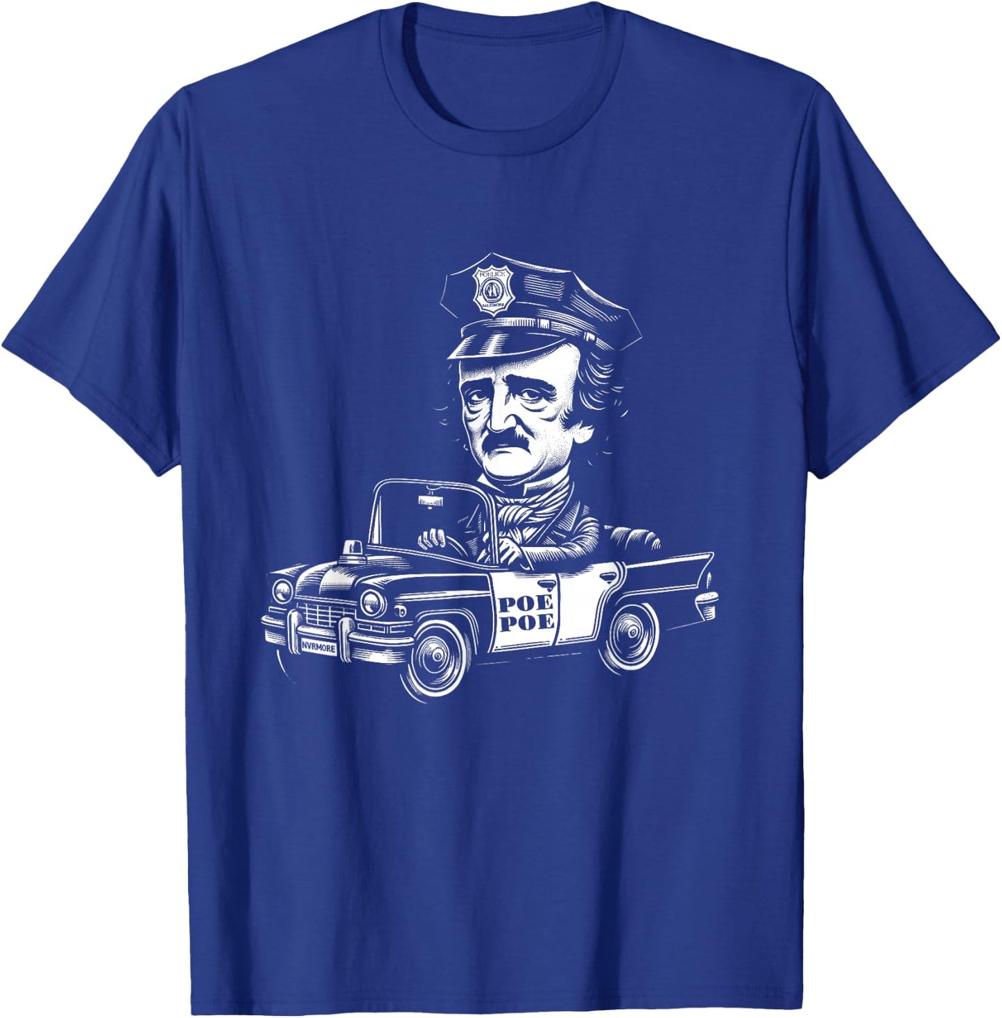 Edgar Allan Poe Poe Funny Police T-Shirt - T-Shirt | Royal