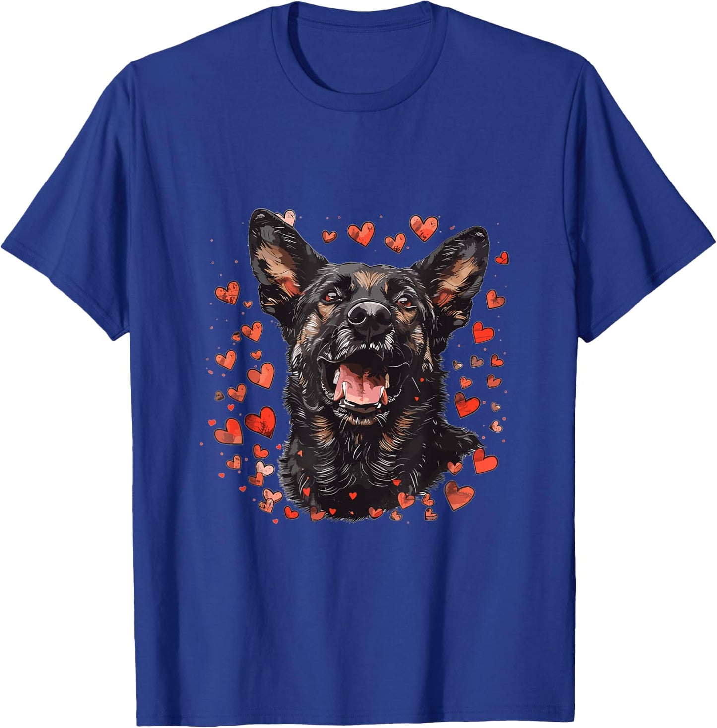 Dutch Shepherd Hearts Dog Breed Graphic Women Kids T-Shirt - T-Shirt | Royal
