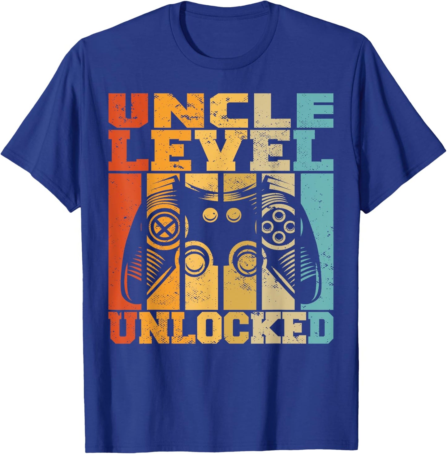 Uncle Level Unlocked Baby Announcement Uncle Gamer T-Shirt - T-Shirt | Royal