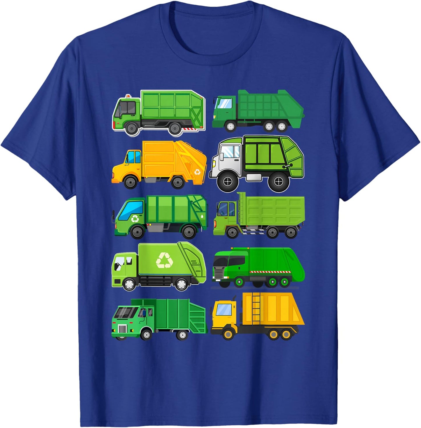 Recycling Trash Garbage Truck Kids Birthday Gifts Earth Day T-Shirt - T-Shirt | Royal