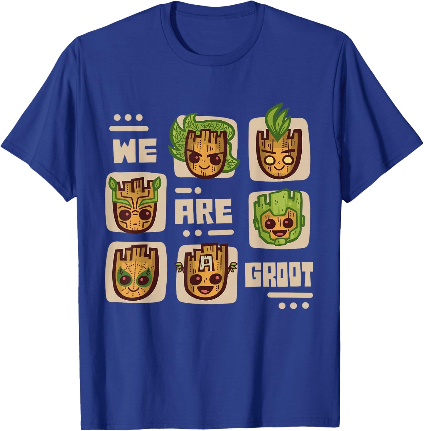 Marvel 85th Anniversary We are Groot Super Hero Impressions T-Shirt - T-Shirt | Royal