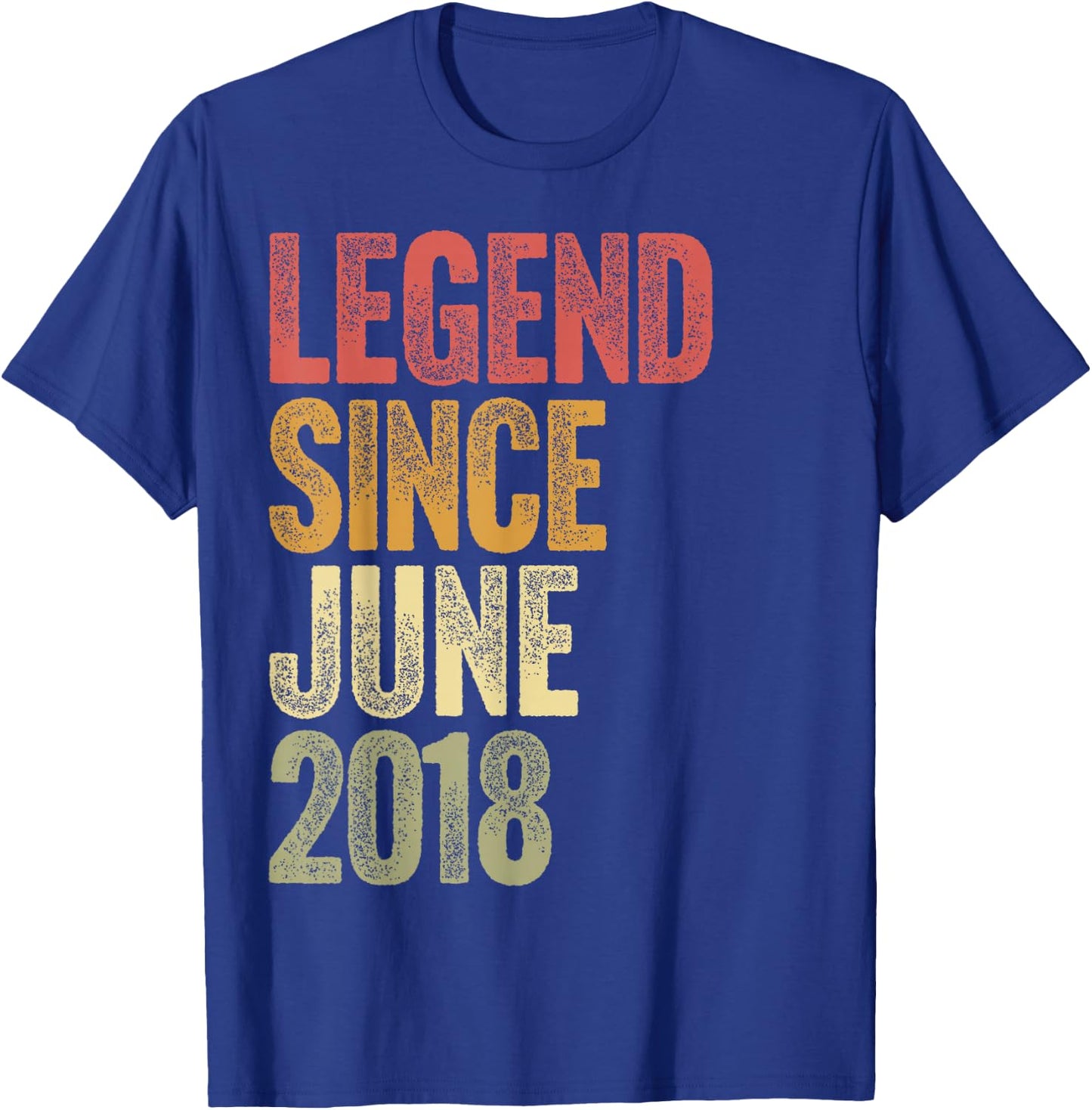 8 Year Old Legend Since June 2018 Retro 8th Birthday T-Shirt - T-Shirt | Royal