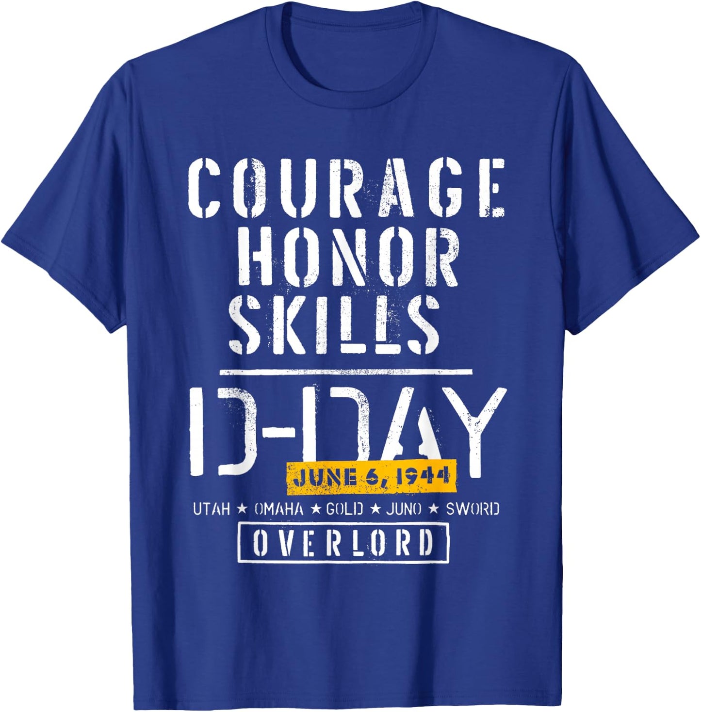 D-Day Overlord Normandy Landing 1944 Remembrance T-Shirt - T-Shirt | Royal