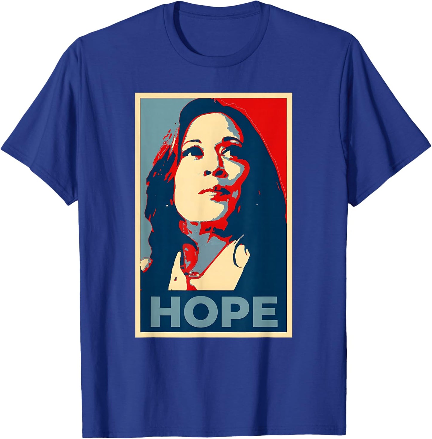 Vintage HOPE We're With Her Kamala Harris 2024 Obama Poster T-Shirt - T-Shirt | Royal