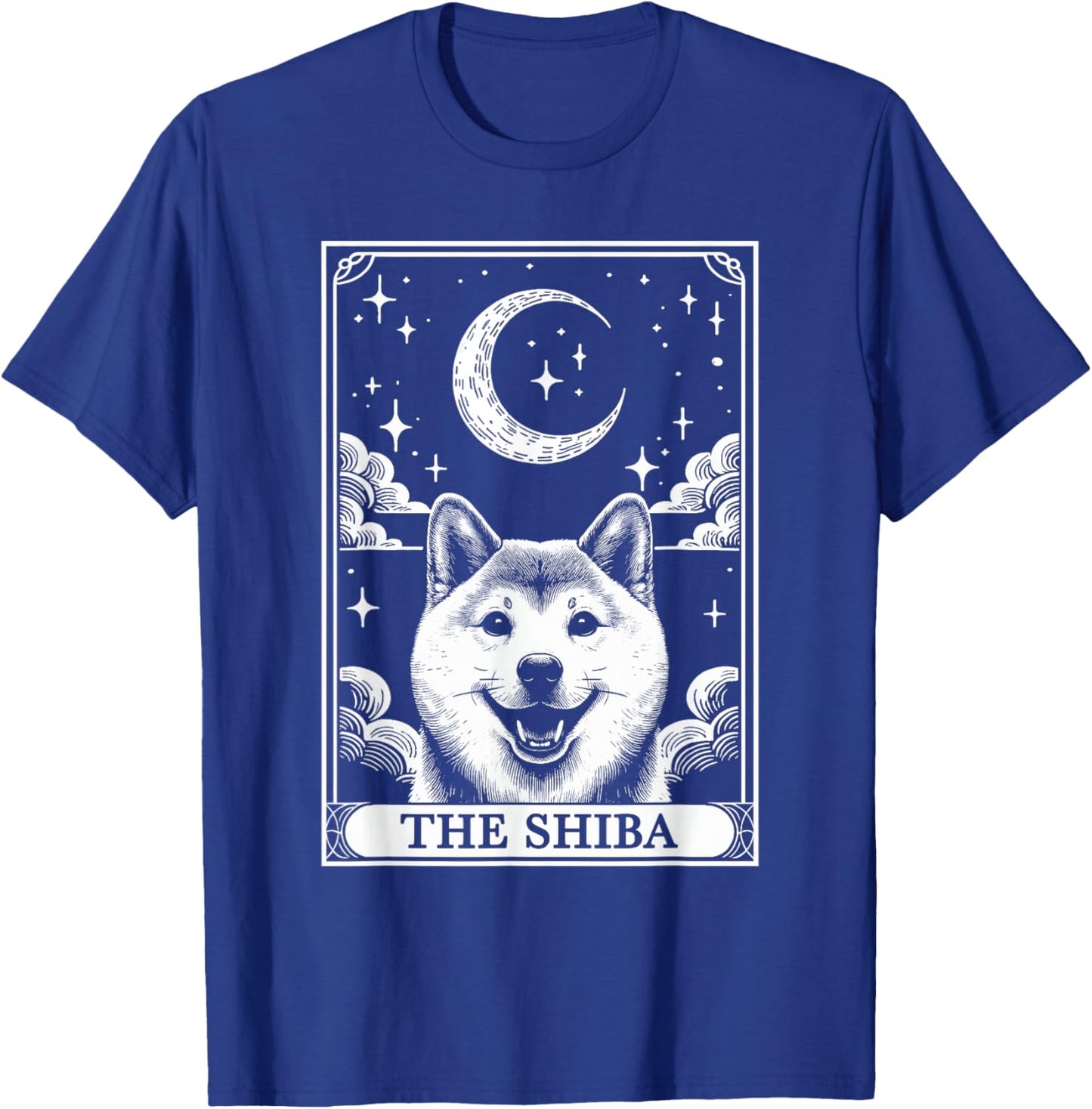 Tarot Card Vintage Crescent Moon Shiba Inu Dog Mom T-Shirt - T-Shirt | Royal