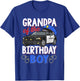 Grandpa Of The Birthday Boy Policeman Officer Party T-Shirt - T-Shirt | Royal