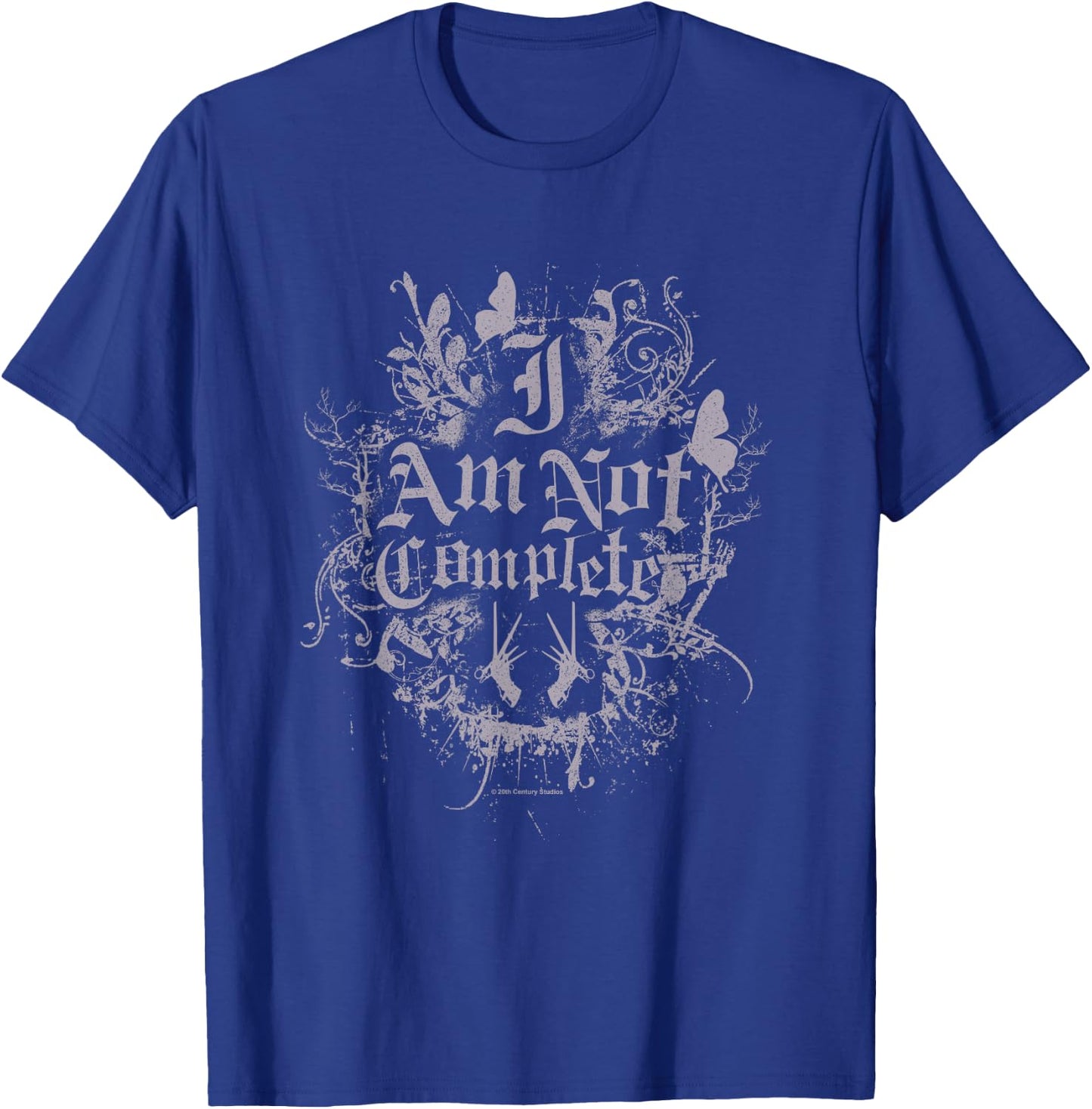 Edward Scissorhands I Am Not Complete Vintage Gothic Logo T-Shirt - T-Shirt | Royal