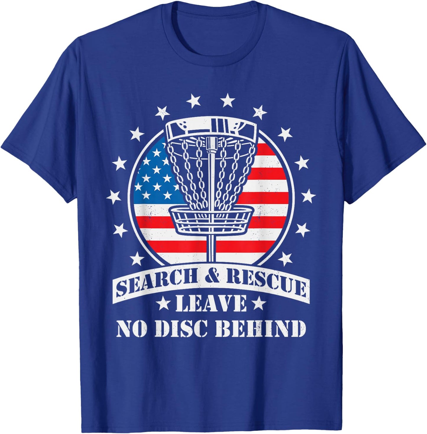 American Flag Disc Golf Search & Rescue 4th of July Golfer Women Girls Kids Men T-Shirt - T-Shirt | Royal