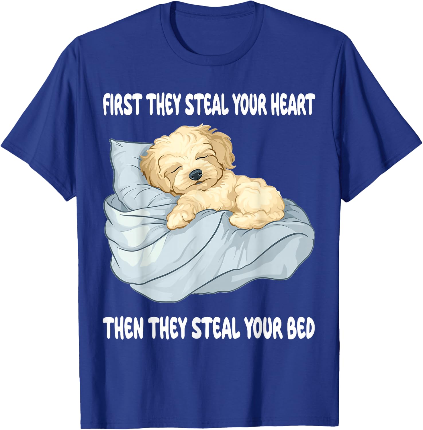 Maltipoo Sleeping Pajamas Nightgown T-Shirt - T-Shirt | Royal