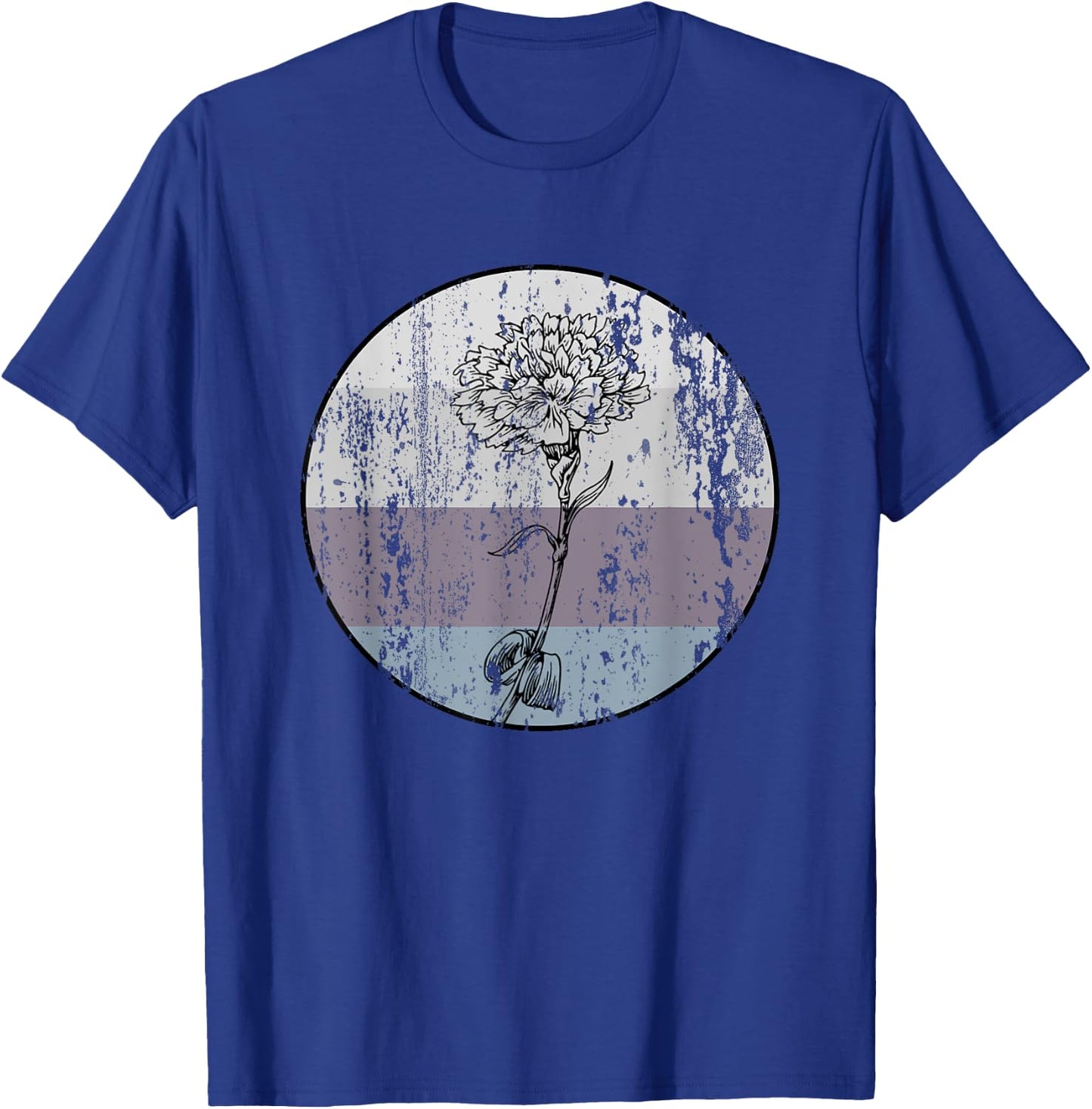 Carnation Flower Shirt Vintage Nature Lover Earth Day Gift T-Shirt - T-Shirt | Royal