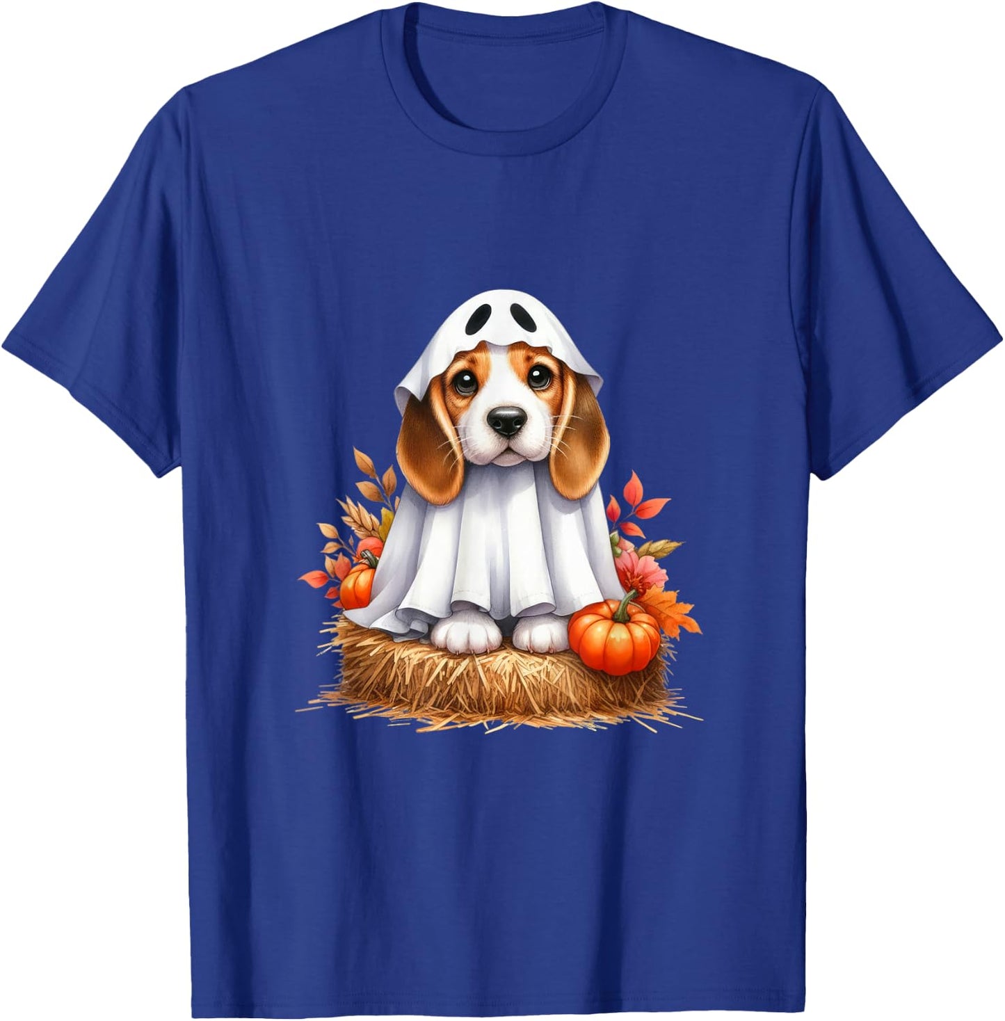Cute Halloween Beagle dog as ghost dog owner dogs Men Women Kids T-Shirt - T-Shirt | Royal