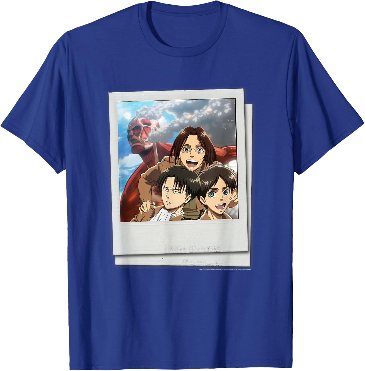 Attack on Titan See The Walls! Tourist Polaroid Photo Anime T-Shirt - T-Shirt | Royal