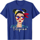 Filipina Flag Souvenirs Woman Uniform Girl Hat Philippines T-Shirt - T-Shirt | Royal