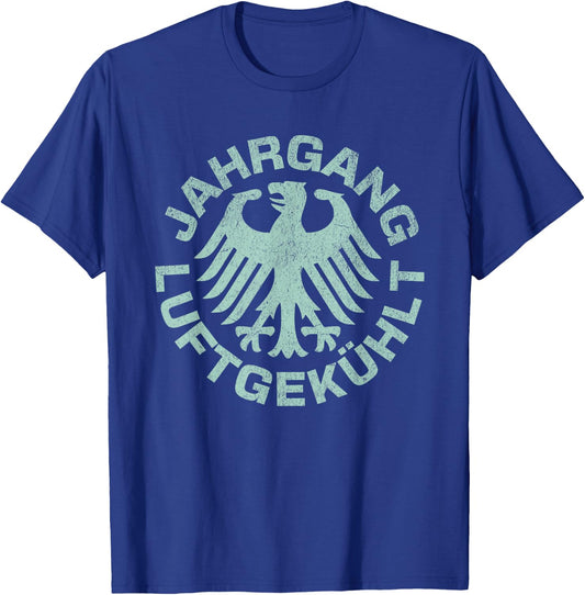 Classic Car "Vintage Air-Cooled" German Motorsport Racing T-Shirt - T-Shirt | Royal