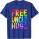 Free Uncle Hugs Lgbt Pride Lgbtq Lesbian Gay Rainbow T-Shirt - T-Shirt | Royal