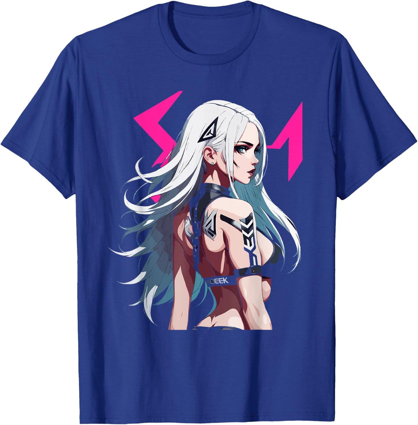 Sexy Waifu Otaku Anime Cyberpunk Girl Japanese T-Shirt - T-Shirt | Royal