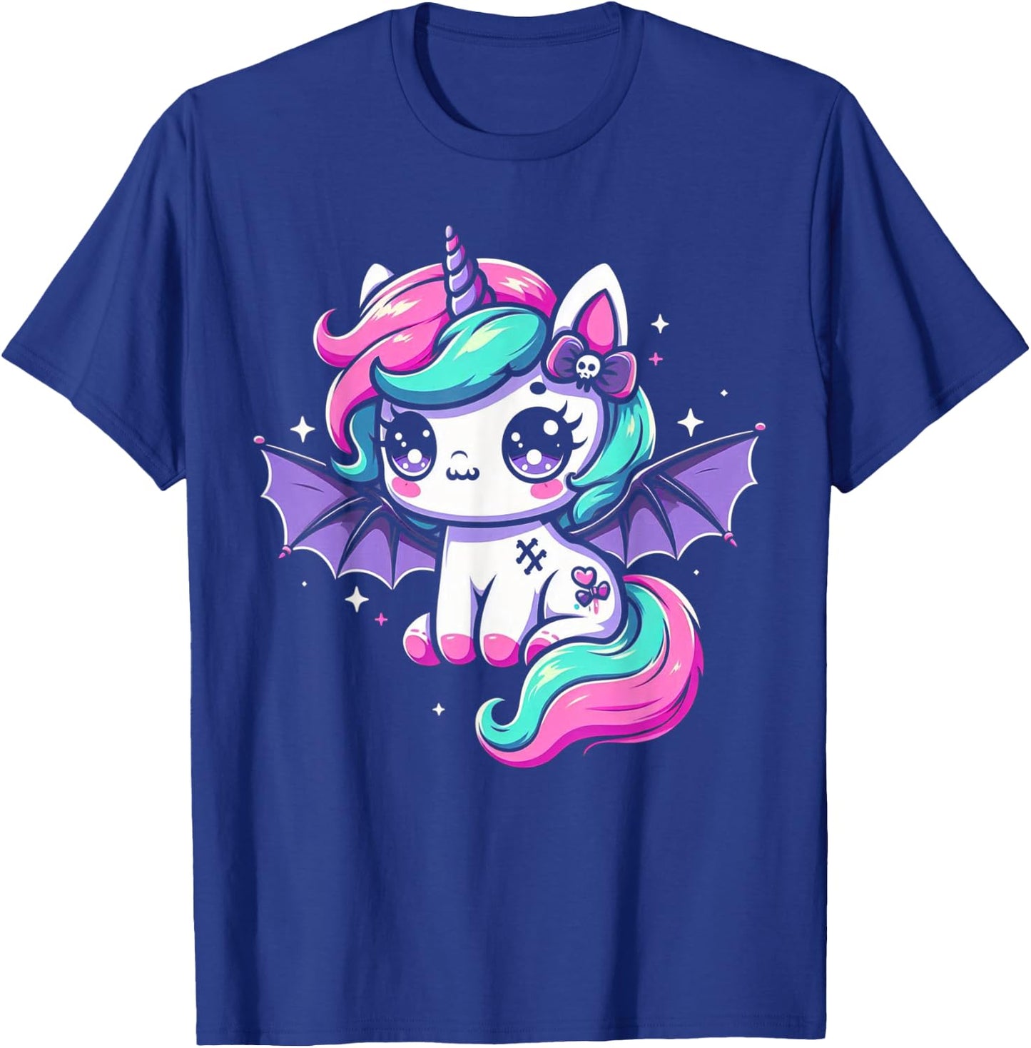 Pastel Goth Unicorn Kawaii Creepy Cute Aesthetic Art T-Shirt - T-Shirt | Royal