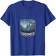 Yosemite National Park Vintage Mountain Camping Nature T-Shirt - T-Shirt | Royal