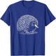 Echidna Graphic Art Design T-Shirt - T-Shirt | Royal