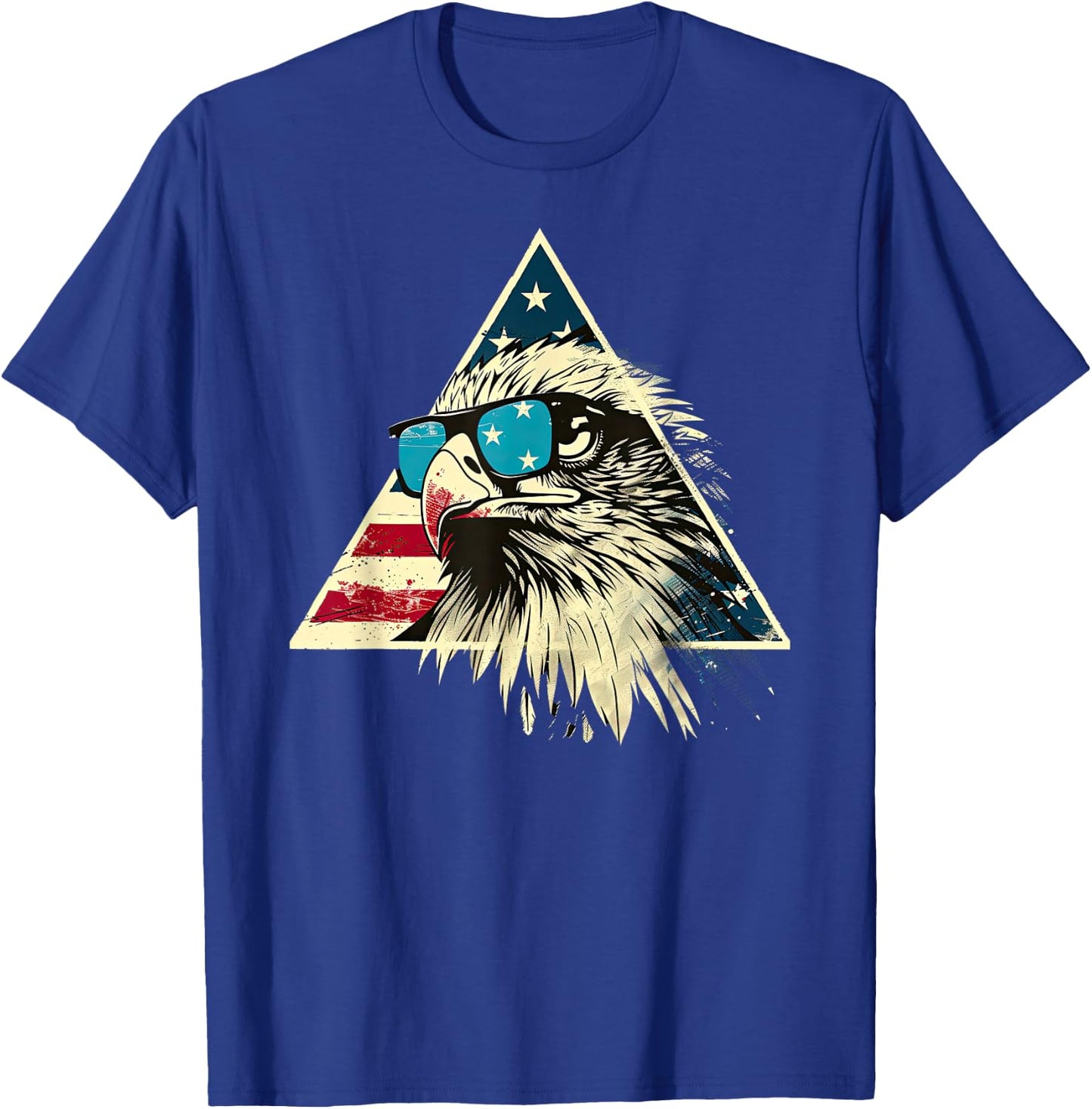 American Bald Eagle, American Flag, Cool T-Shirt - T-Shirt | Royal
