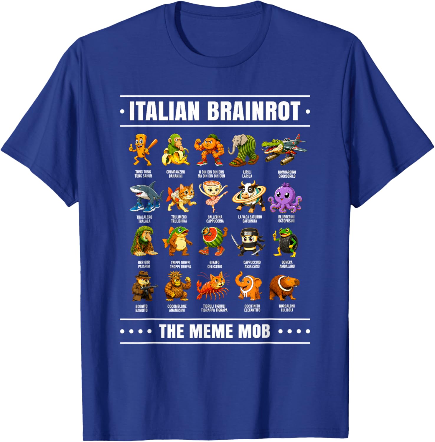 Funny Italian Brainrot Shirt Italian Brainrot Kids Brainrot T-Shirt - T-Shirt | Royal