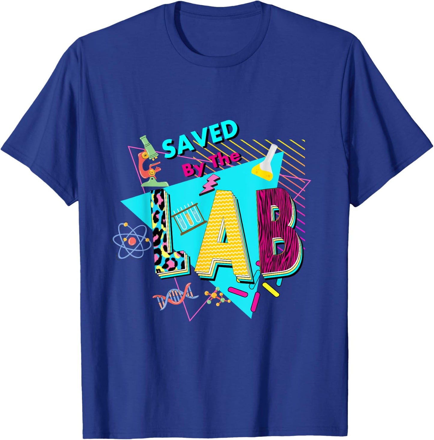Saved By The Lab Retro Lab Week 2024 Laboratory Technician T-Shirt - T-Shirt | Royal