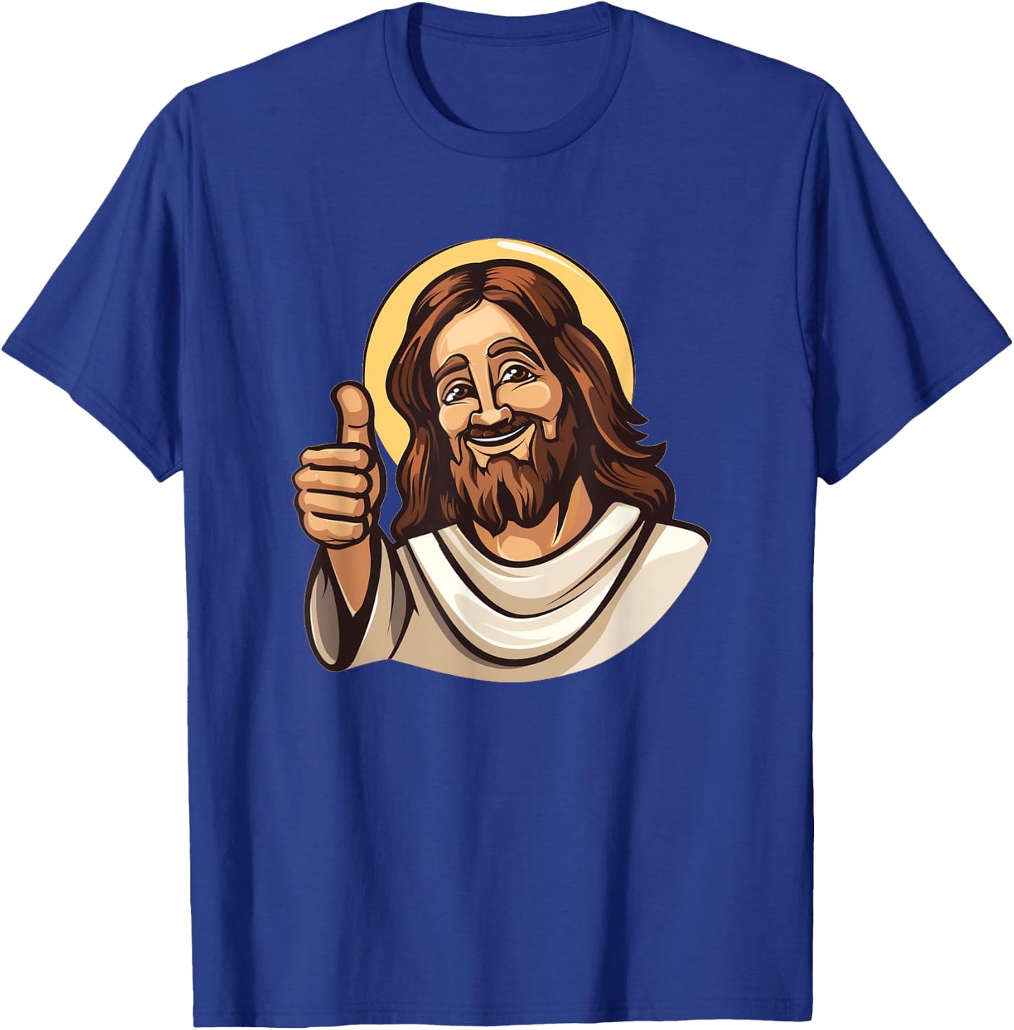 Smiling Jesus Christ with Thumb up Costume T-Shirt - T-Shirt | Royal
