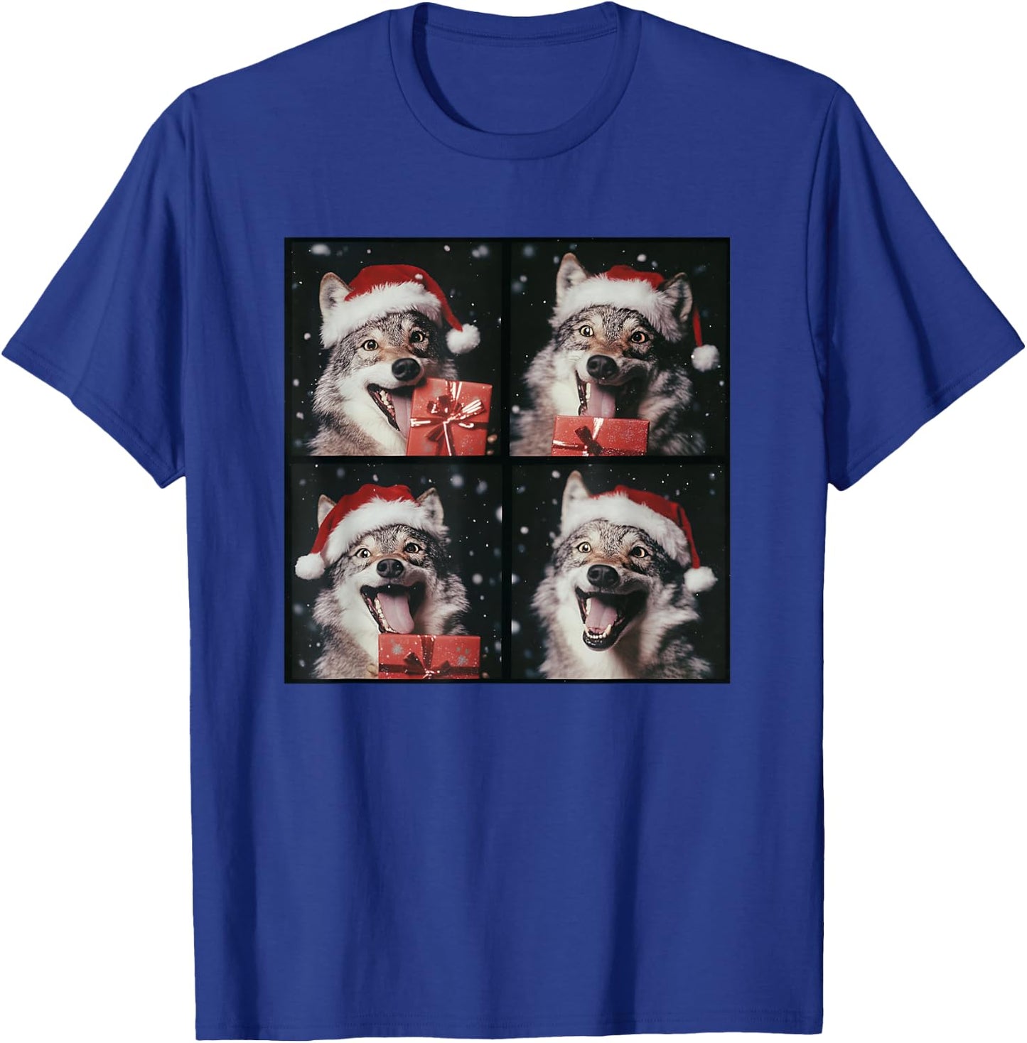 Funny Wolf Christmas T-Shirt - T-Shirt | Royal
