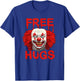 Horror Scary Clown Free Hug Halloween Costume T-Shirt - T-Shirt | Royal