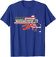 Massachusetts in United States with Map Vintage USA Souvenir T-Shirt - T-Shirt | Royal