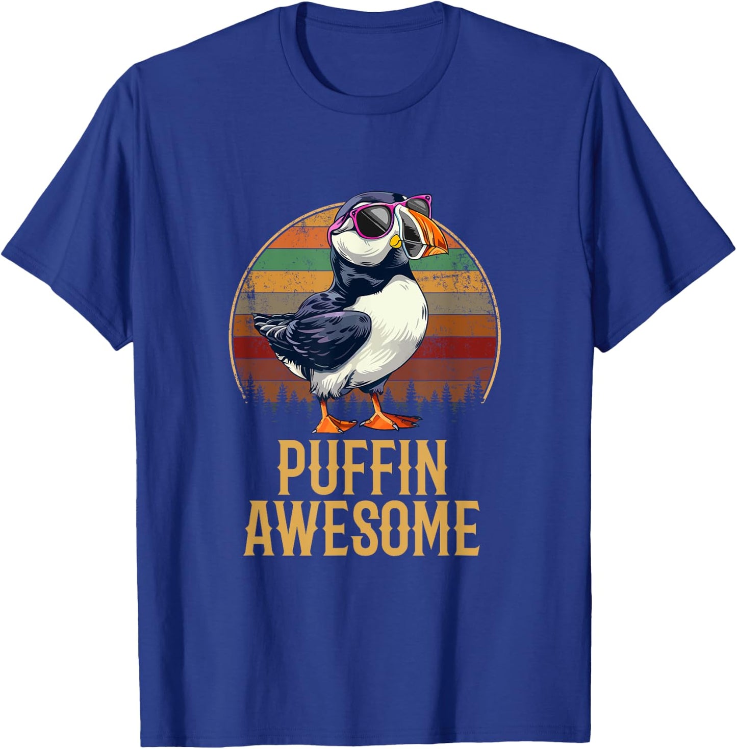 Puffin Awesome, Puffin T-Shirt - T-Shirt | Royal