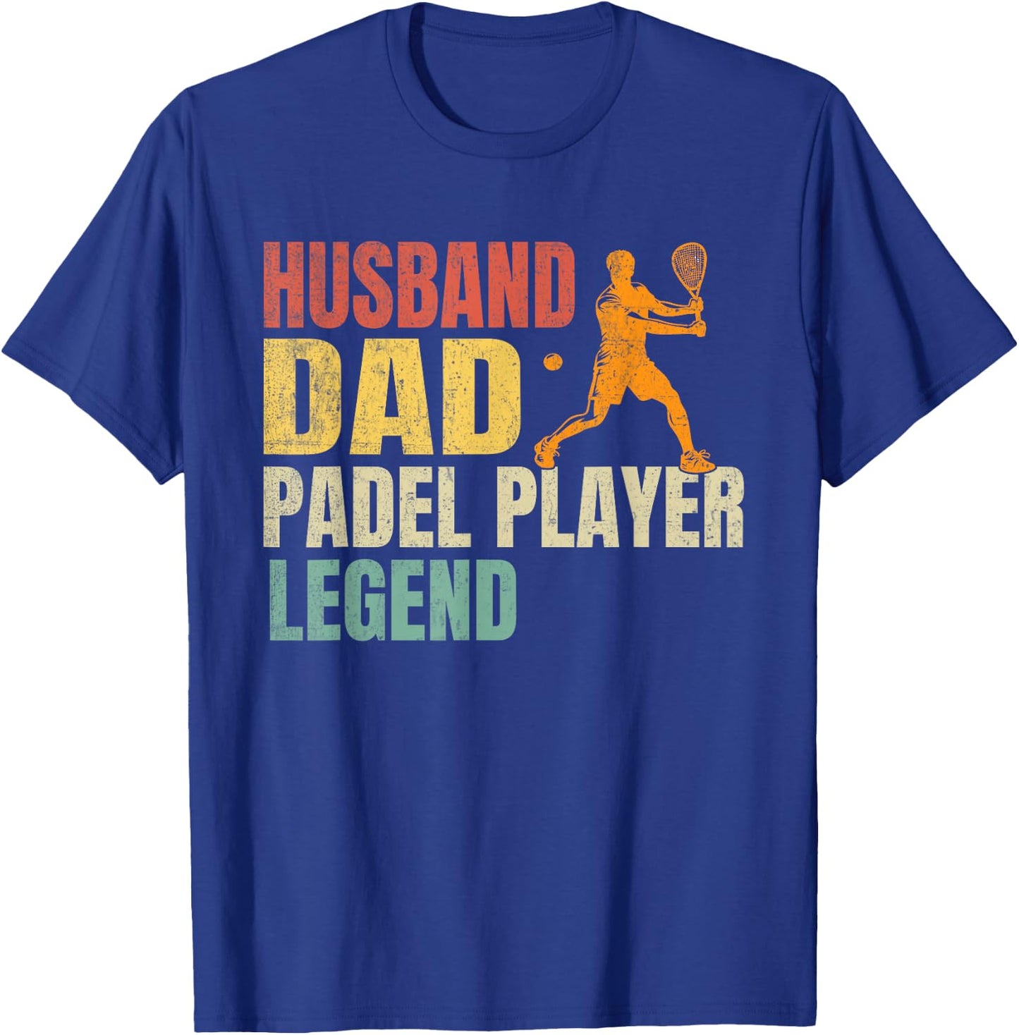 Husband Dad Padel Player Legend Funny Paddle Tennis Player T-Shirt - T-Shirt | Royal