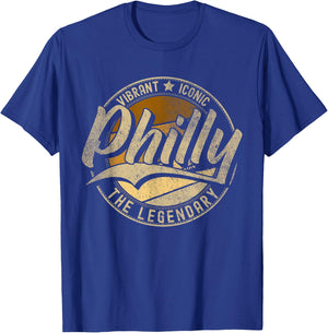 Philly Philadelphia PA | Pennsylvania | Vintage Distressed T-Shirt - T-Shirt | Royal