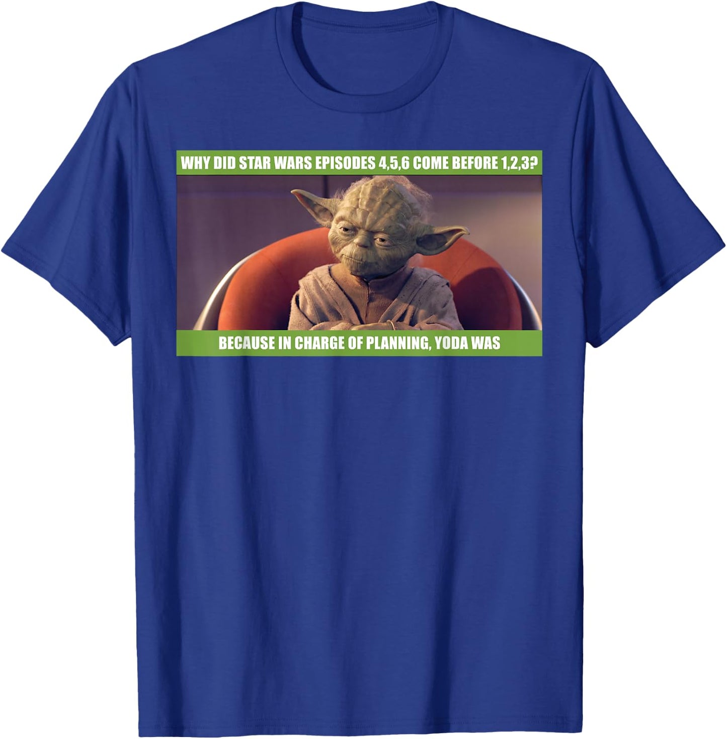Star Wars Yoda Was In Charge Of Planning Meme T-Shirt - T-Shirt | Royal