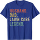 Husband Dad Lawn Care Mower Father Day Gift Garden Daddy T-Shirt - T-Shirt | Royal