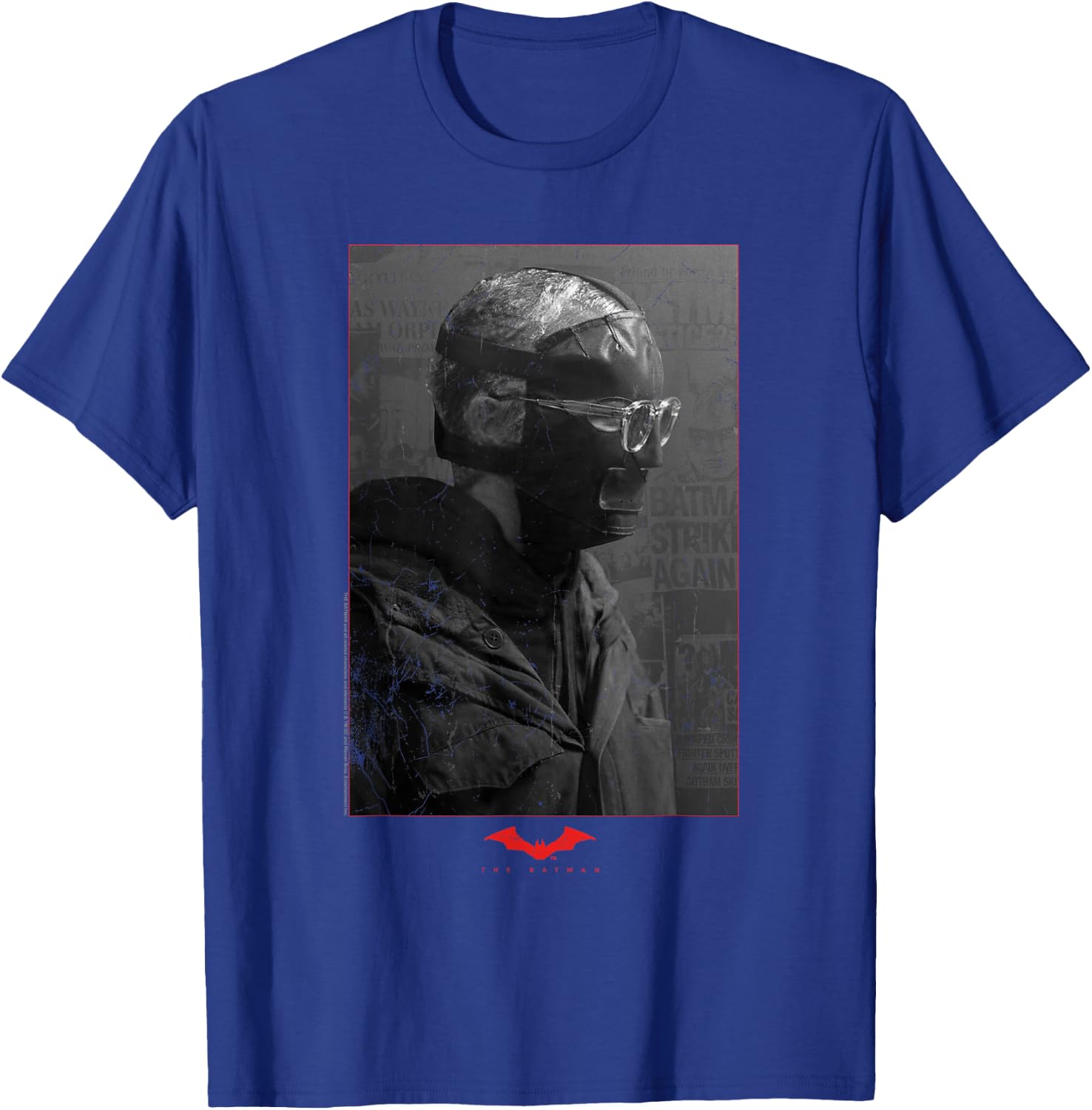 The Batman Riddler Worn Portrait T-Shirt - T-Shirt | Royal