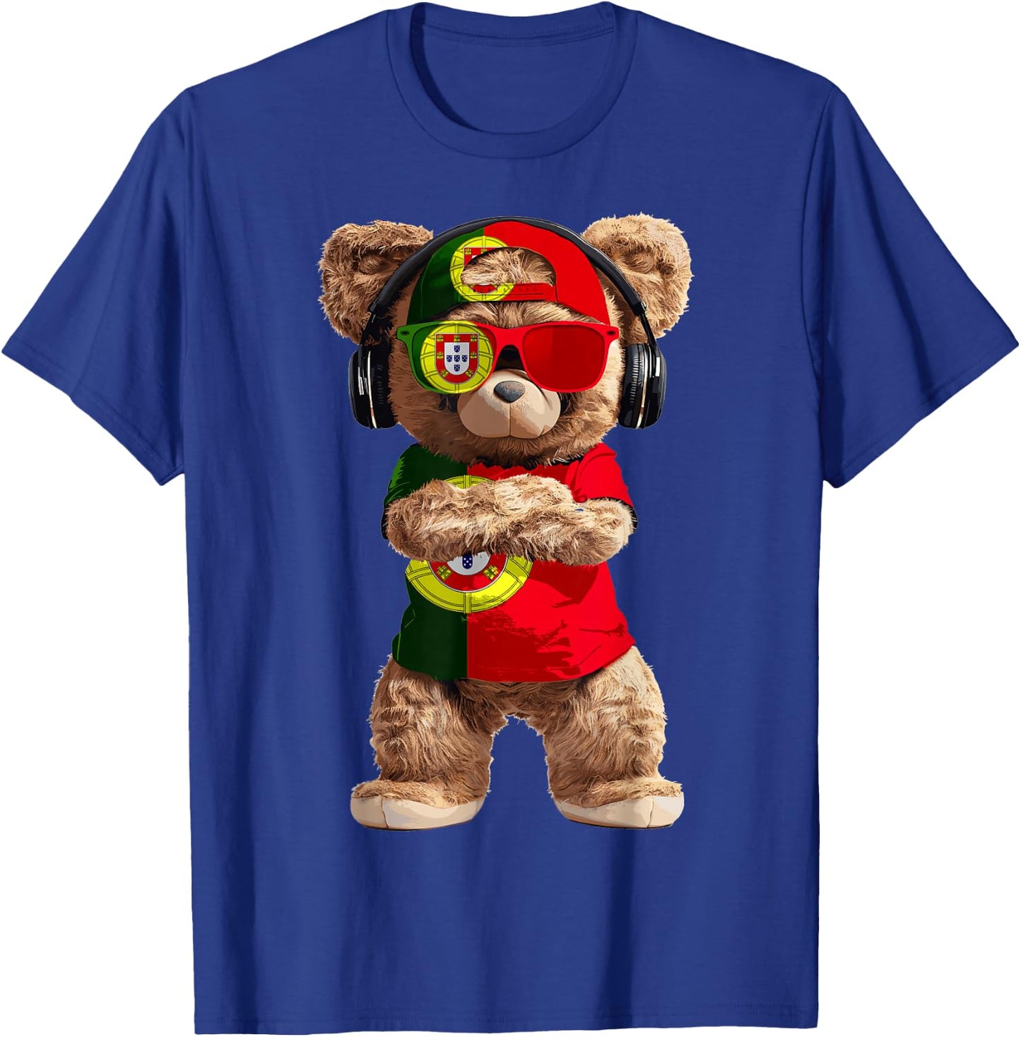 Portugal Flag Souvenirs Bear Outfit Products Portuguese T-Shirt - T-Shirt | Royal