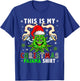 This Is My Christmas Pyjamas Plaid Santa Xmas Weed Smoking T-Shirt - T-Shirt | Royal
