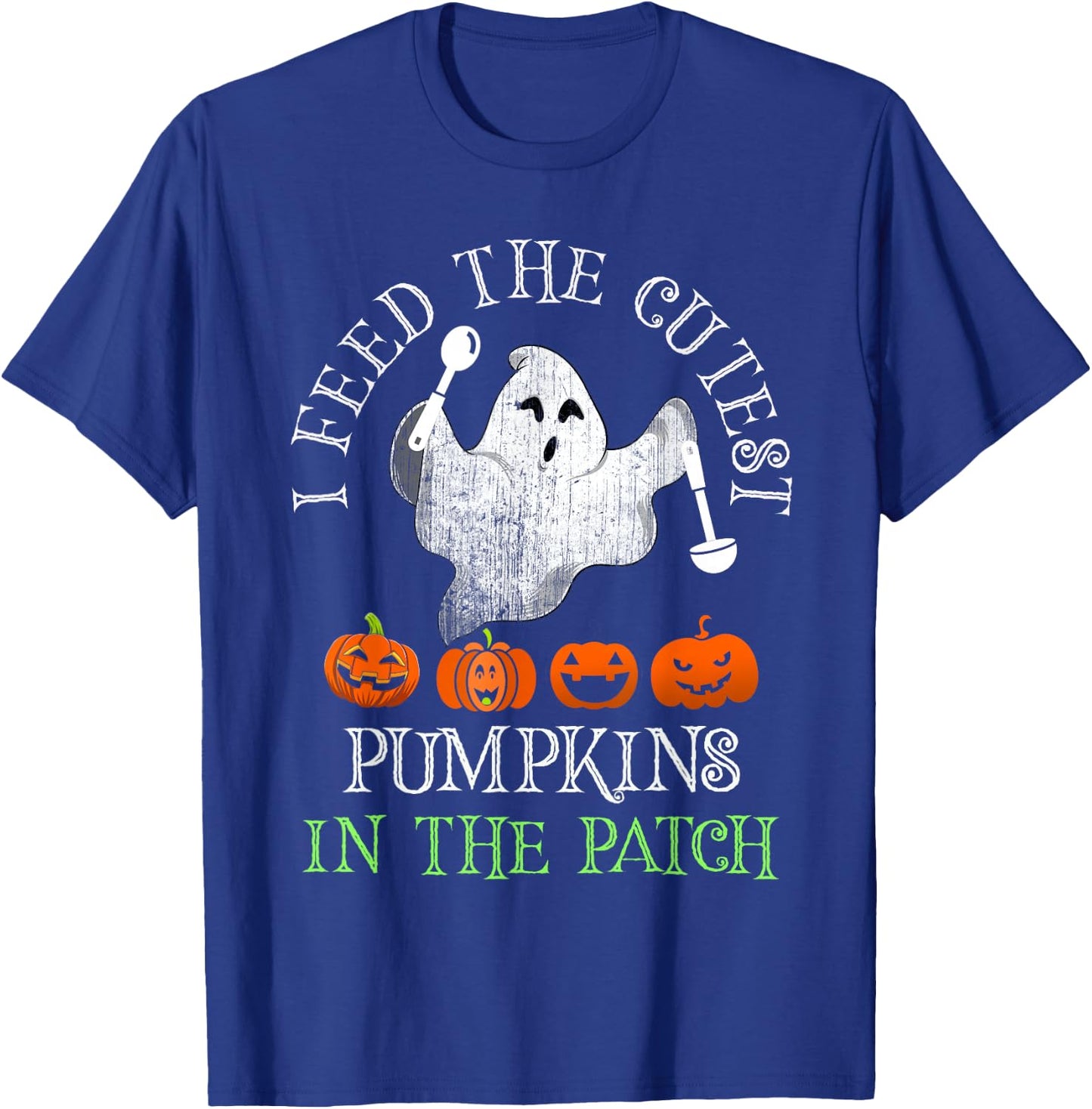 Halloween LUNCH LADY Squad School Food Service Boo Crew T-Shirt - T-Shirt | Royal