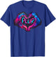 PLUR Graffiti Heart Hands – Retro EDM Festival Rave T-Shirt - T-Shirt | Royal