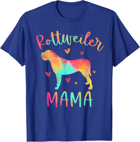Rottweiler Mama Colorful Rottie Gifts Dog Mom T-Shirt - T-Shirt | Royal