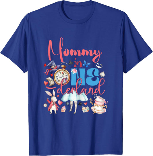 Alice Mommy in ONEderland Birthday Family T-Shirt - T-Shirt | Royal