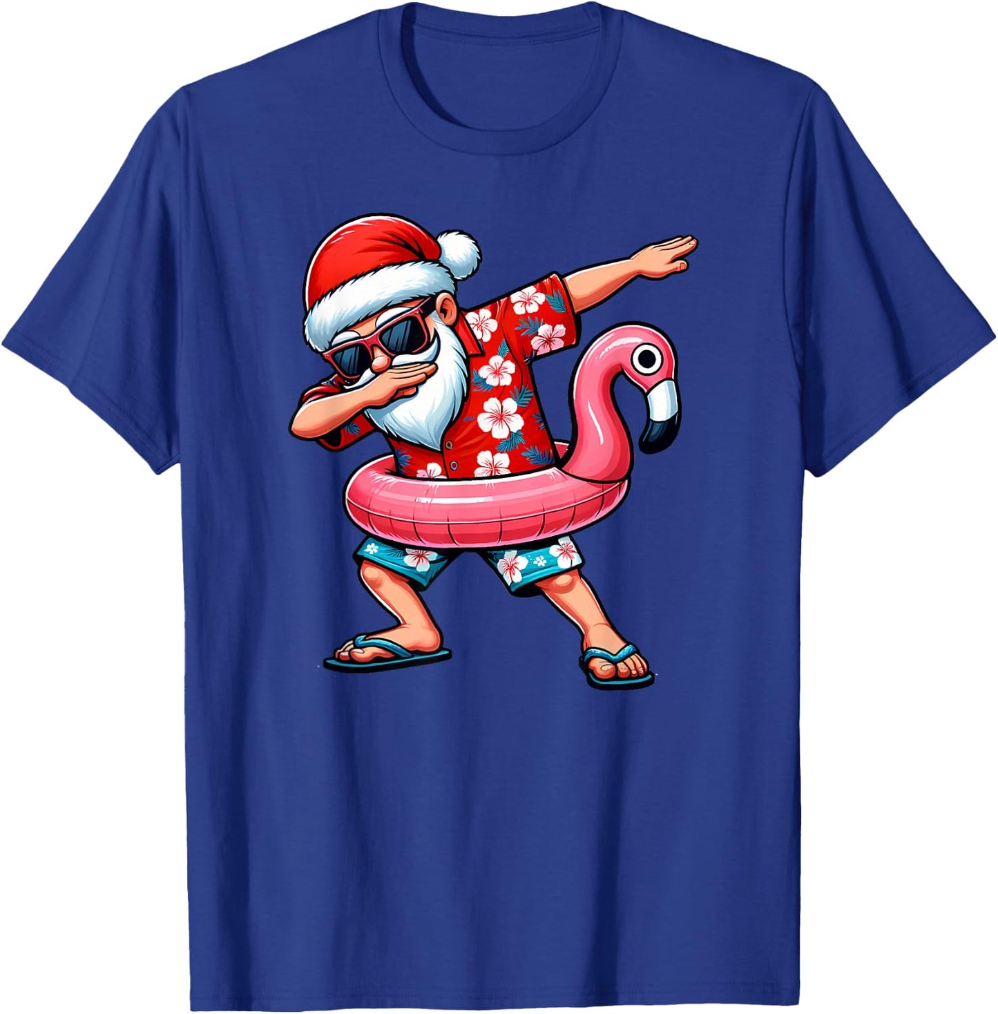 Dabbing Santa Christmas in July Hawaiian Xmas Dab Boys Men T-Shirt - T-Shirt | Royal