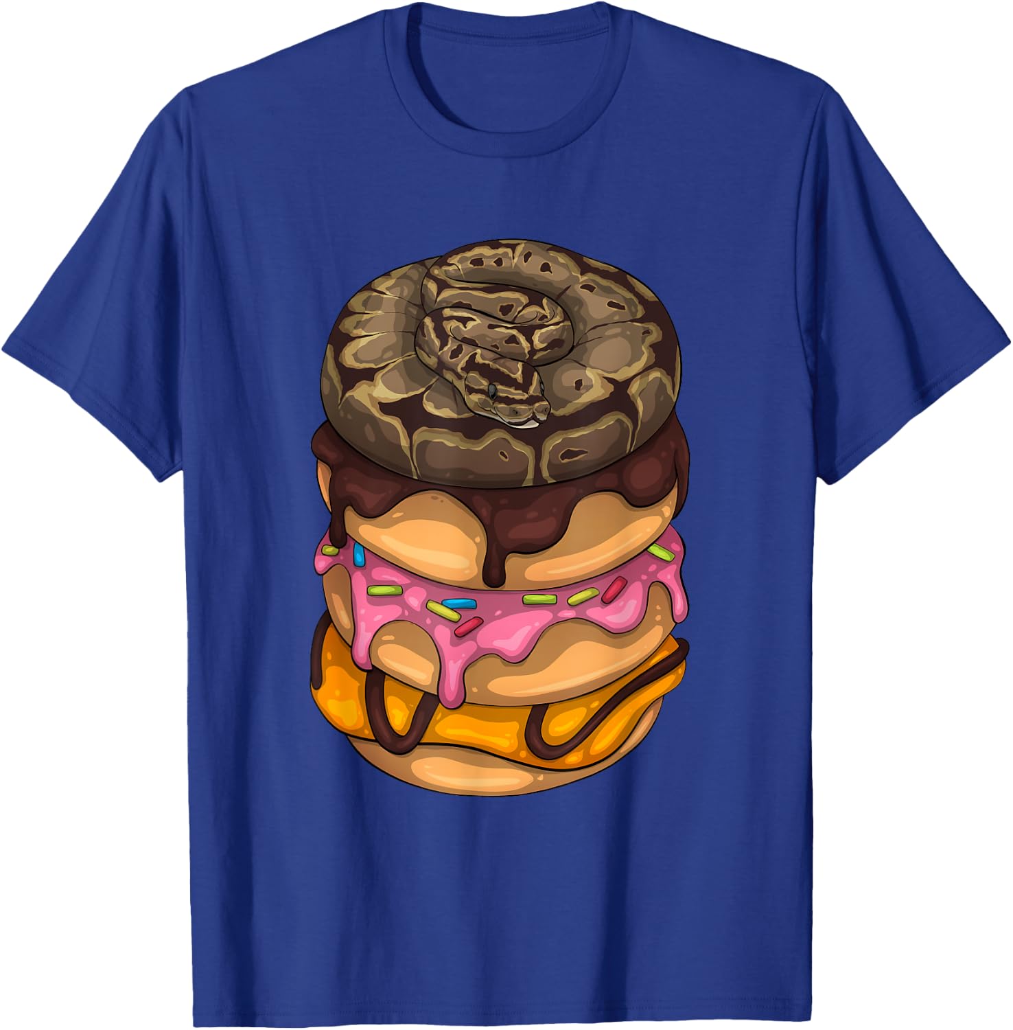 Cool Snake Women Donut Ball Python Reptile Doughnut T-Shirt - T-Shirt | Royal