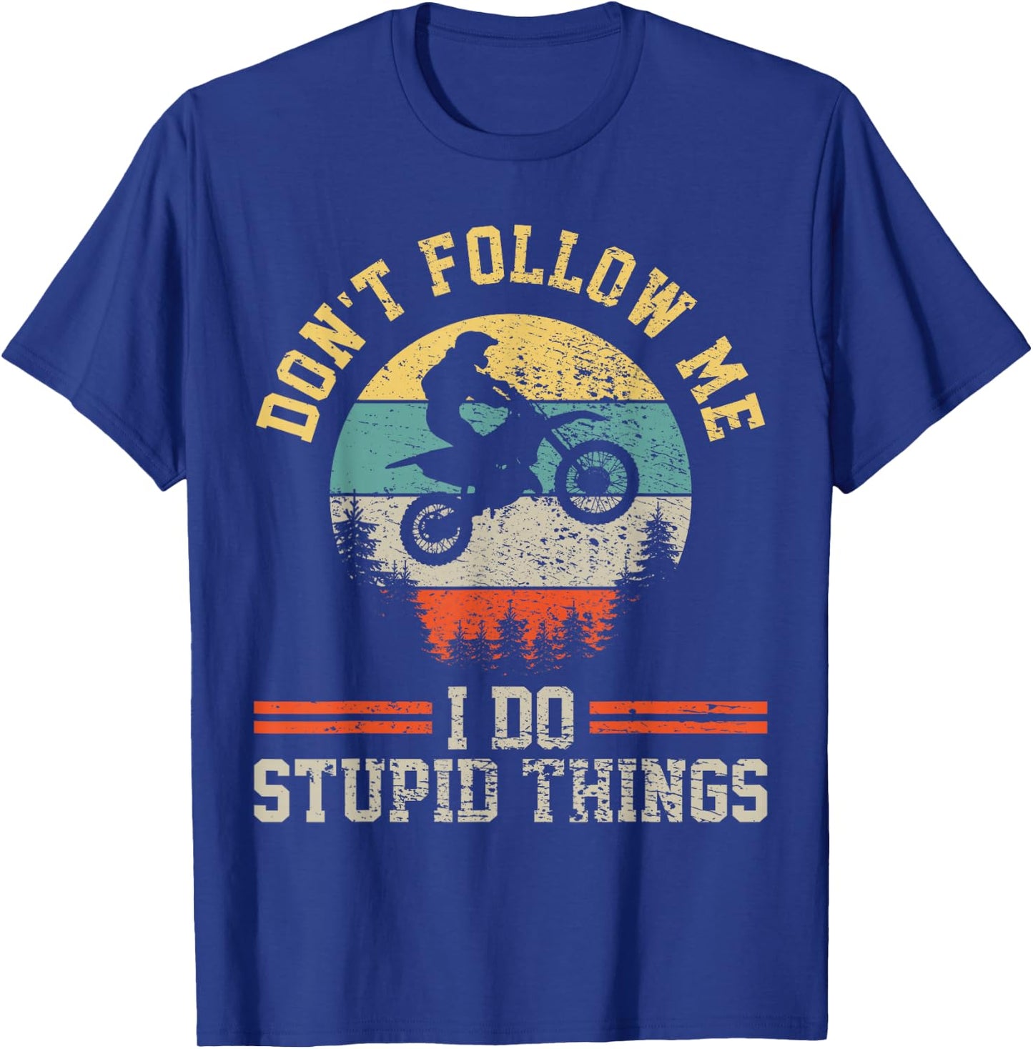 Motocross Dirt Bike Retro Vintage T-Shirt - T-Shirt | Royal