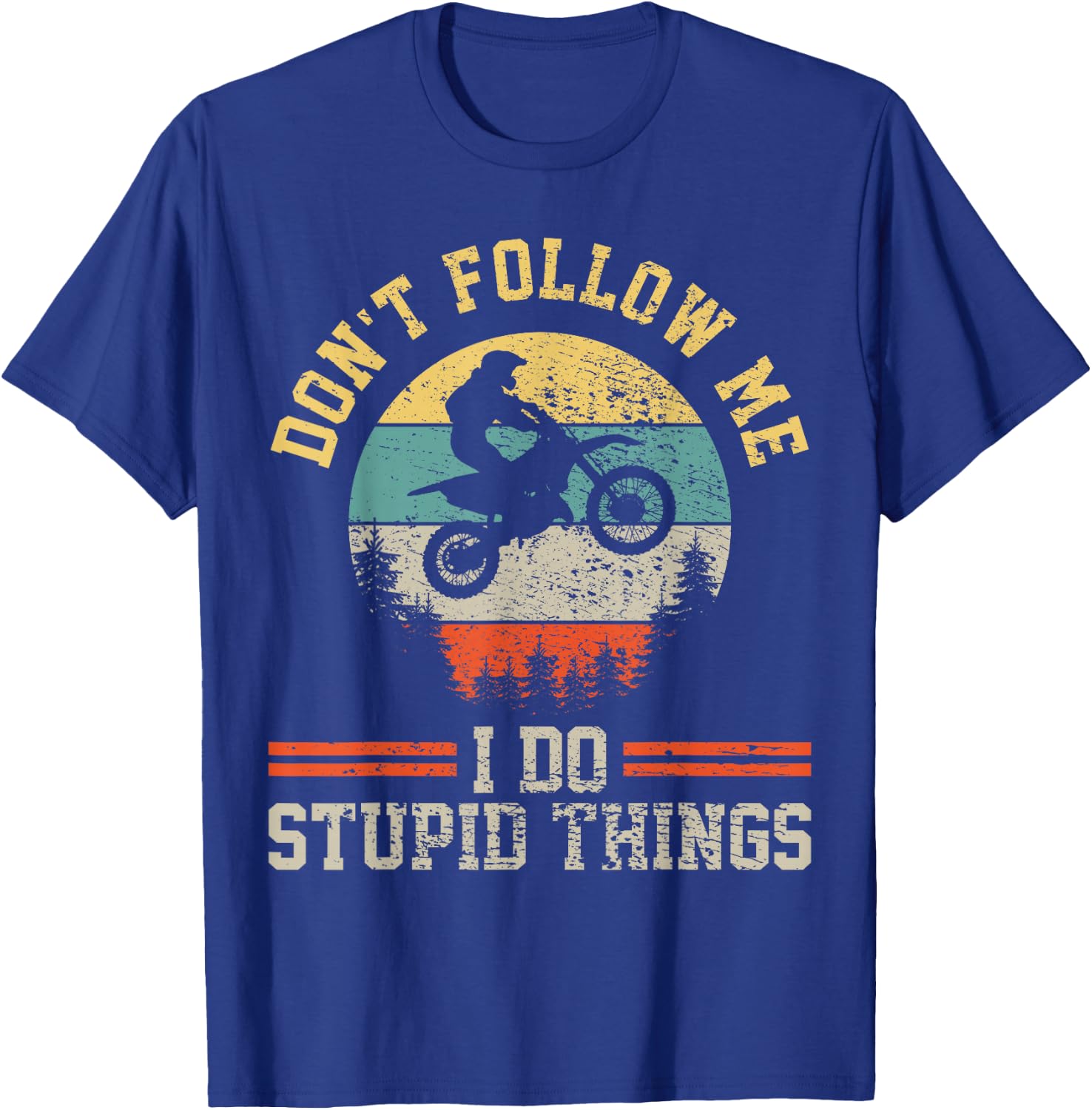 Motocross Dirt Bike Retro Vintage T-Shirt - T-Shirt | Royal